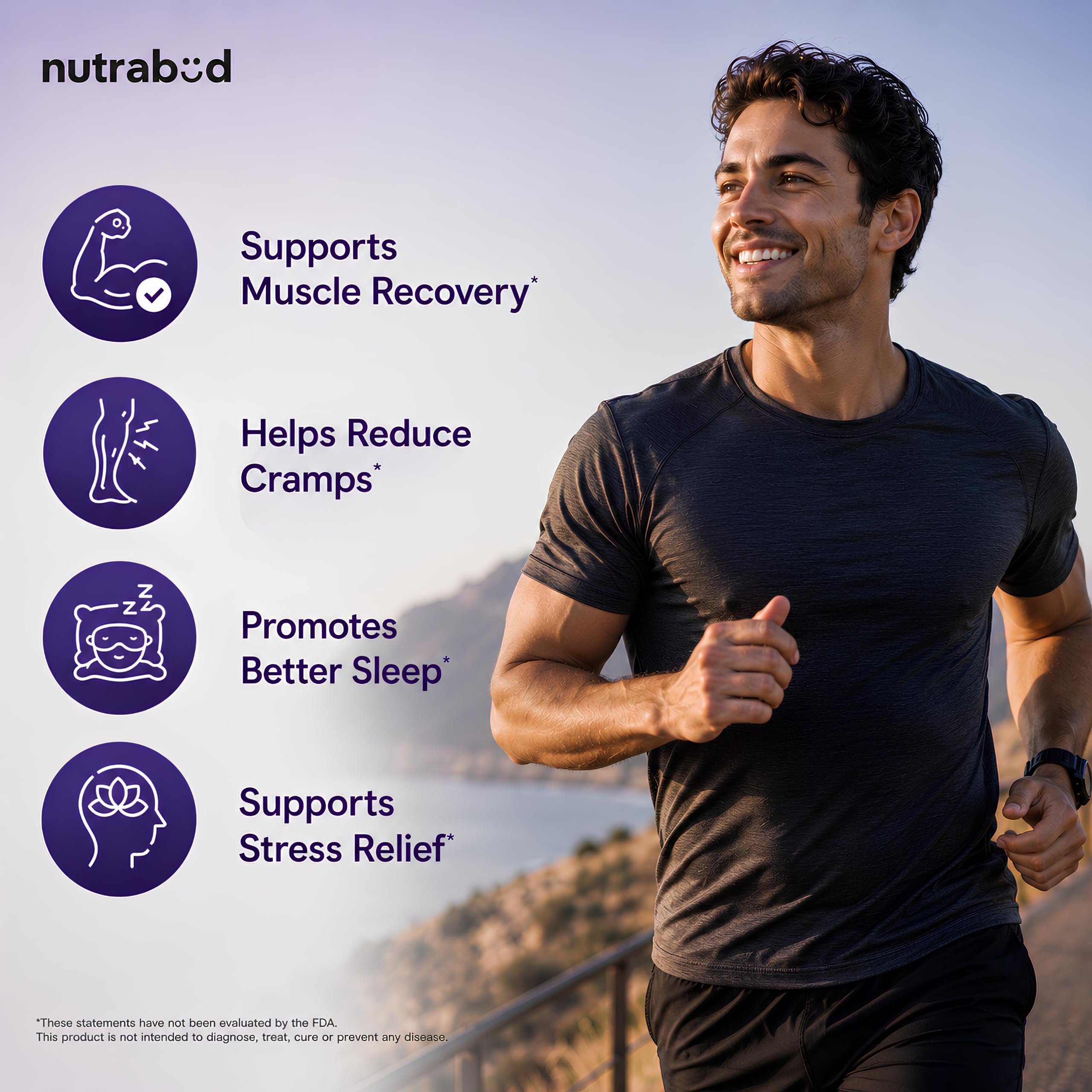 Nutrabud Magnesium Glycinate Supplement - 120 Vegetable Capsules - 550mg for Men, Women | High Absorption Chelated Form for Healthy Muscles, Nerves & Better Sleep (120 Count (Pack of 1)) — Amazon image 3