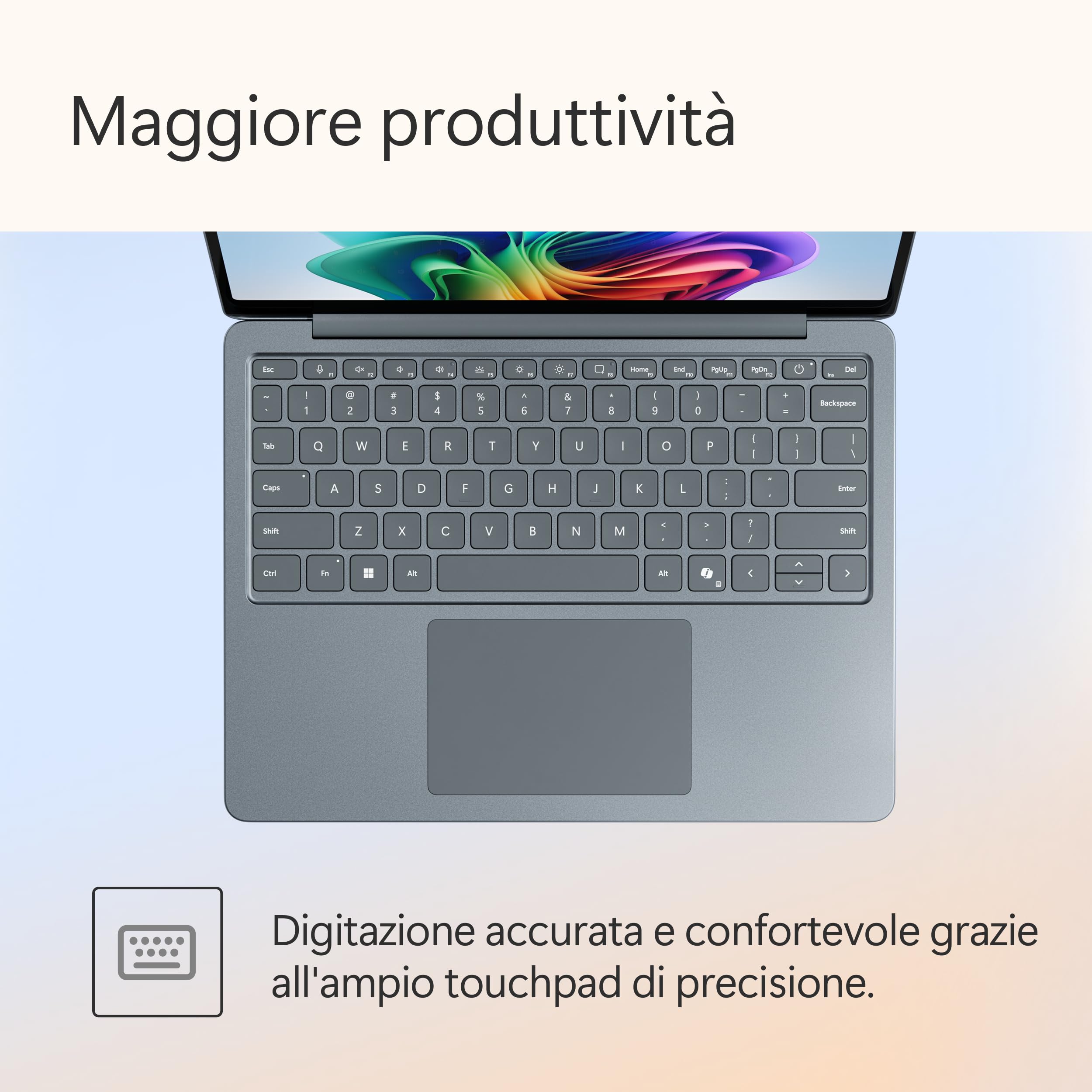 Microsoft Surface Laptop Copilot+ PC 13" LCD Touchscreen Snapdragon X Plus 16 GB RAM 512 GB Ultimo Modello Oceano