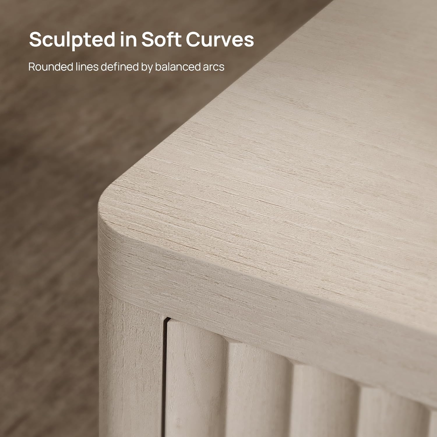 SICOTAS Night Stand Set 2 - Oversized Extra Large Bedside Table Modern Side Table with Storage Fluted 3 Drawer Nightstand 27.5" W End Tables Dorm Room Nightstands for Bedroom Sofa Couch Home Office