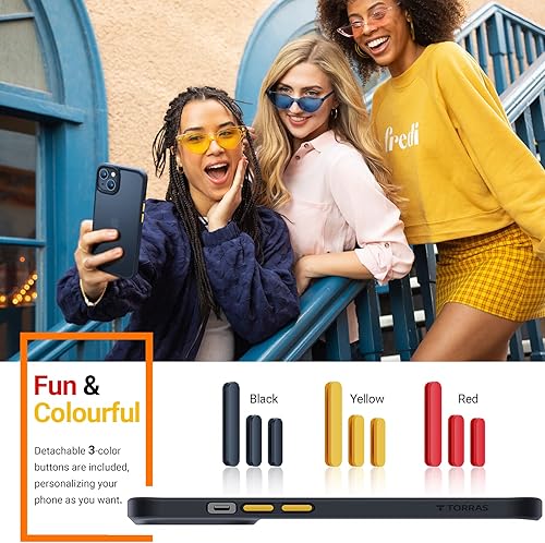 Miniatura 5 de TORRAS Funda a prueba de golpes para iPhone 13iPhone 14, grado militar, probada en caídas, parte trasera dura protectora delgada para iPhone 13,