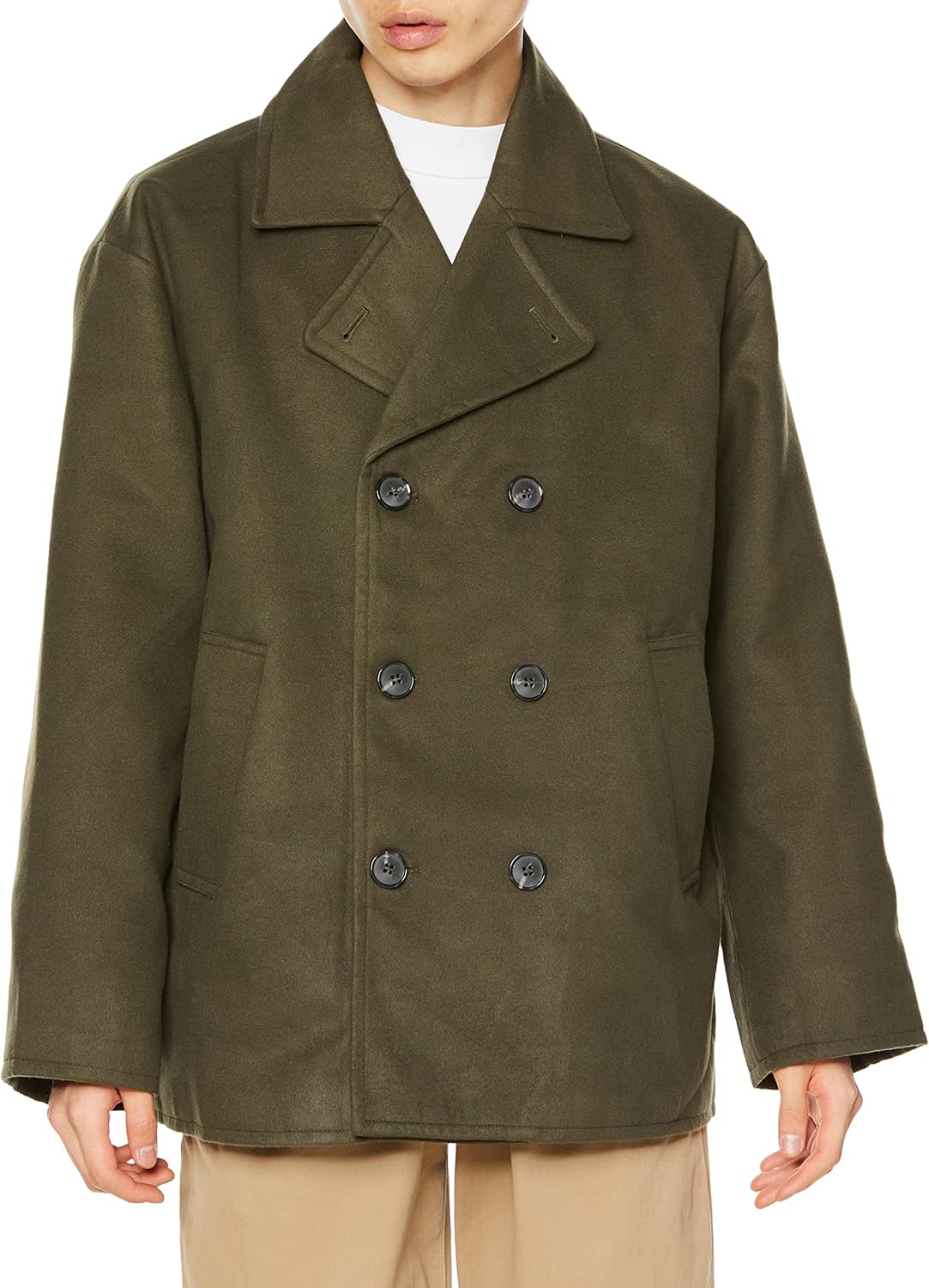 Amazon | [インプローブス] コート メルトンピーコート メンズ