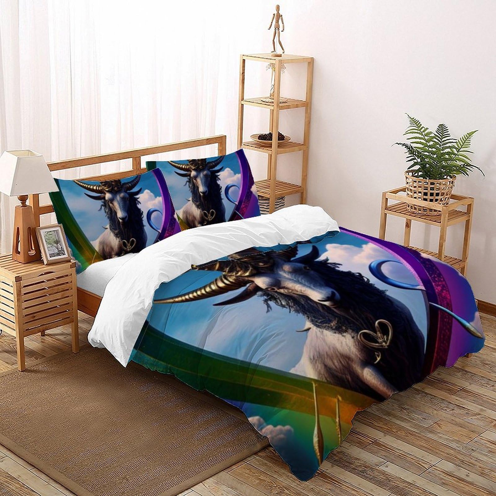 Housse de couette 3 pièces douce lit enfants 260x220 parure de lit grand format
