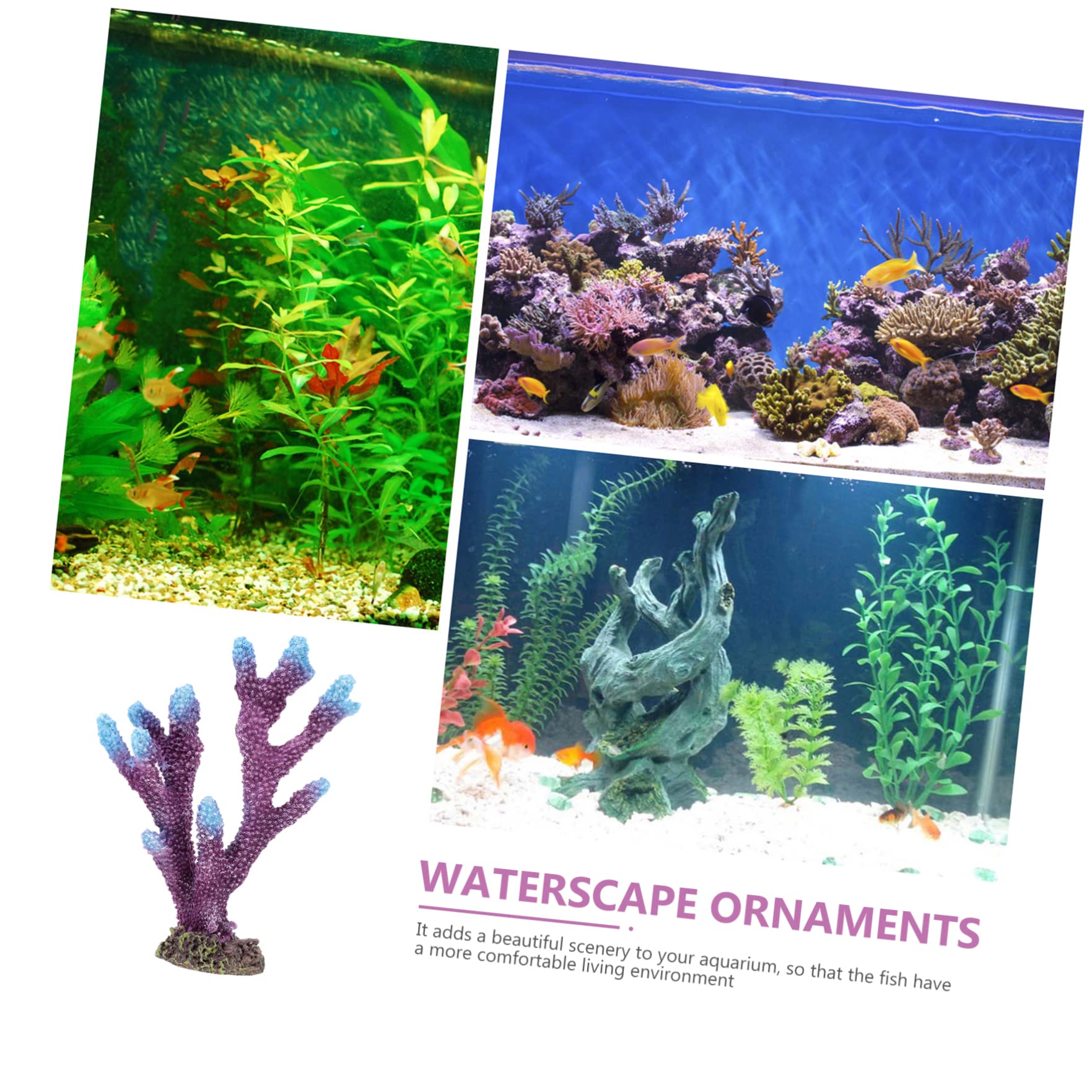 Mipcase Adornos De Arrecife De Coral Falsos para Pecera Decoración para Acuario De Planta De Resina Artificial Imitación De Planta para Acuario Adorno De Roca para Decoración Decorativa