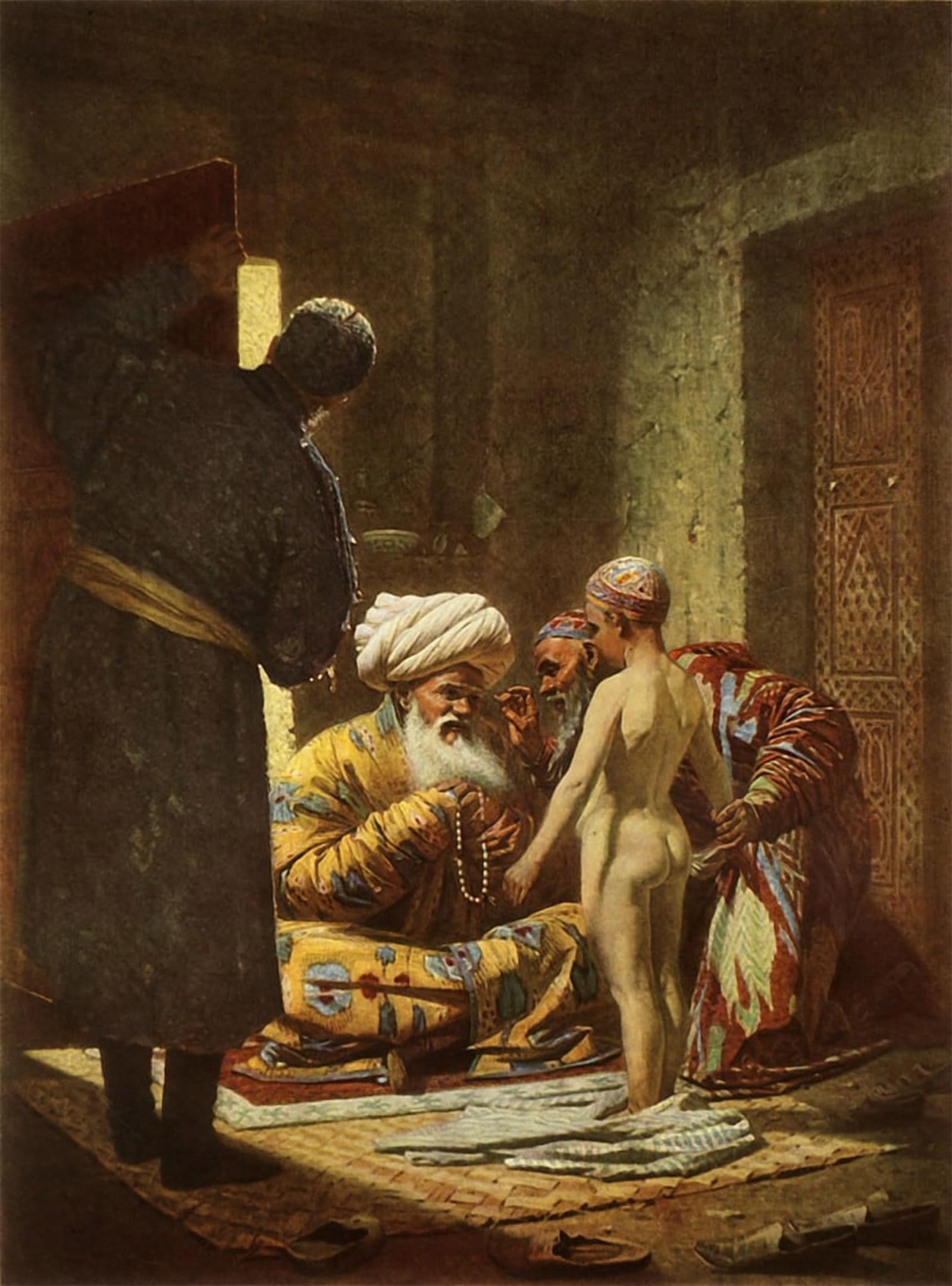 POSTERIIk Famous Print Pop Art Wall Art Graffiti the Sale of a Young Serf by Vasily Vereshchagin Art Prints for Home Decor 60x90cm