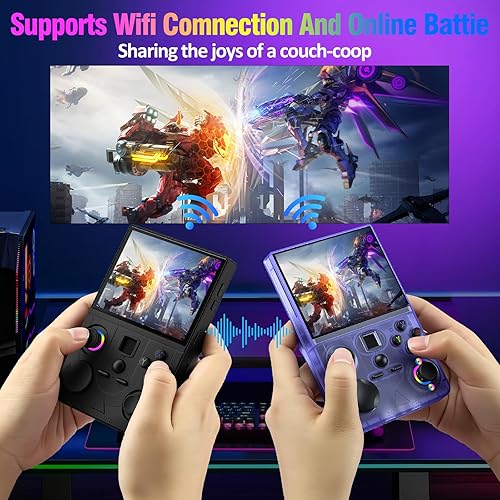 Miniatura 6 de Consola de juegos portátil retro, consola de juegos retro DC35V con pantalla IPS de 3.5 pulgadas, sistema Linux de código abierto integrado
