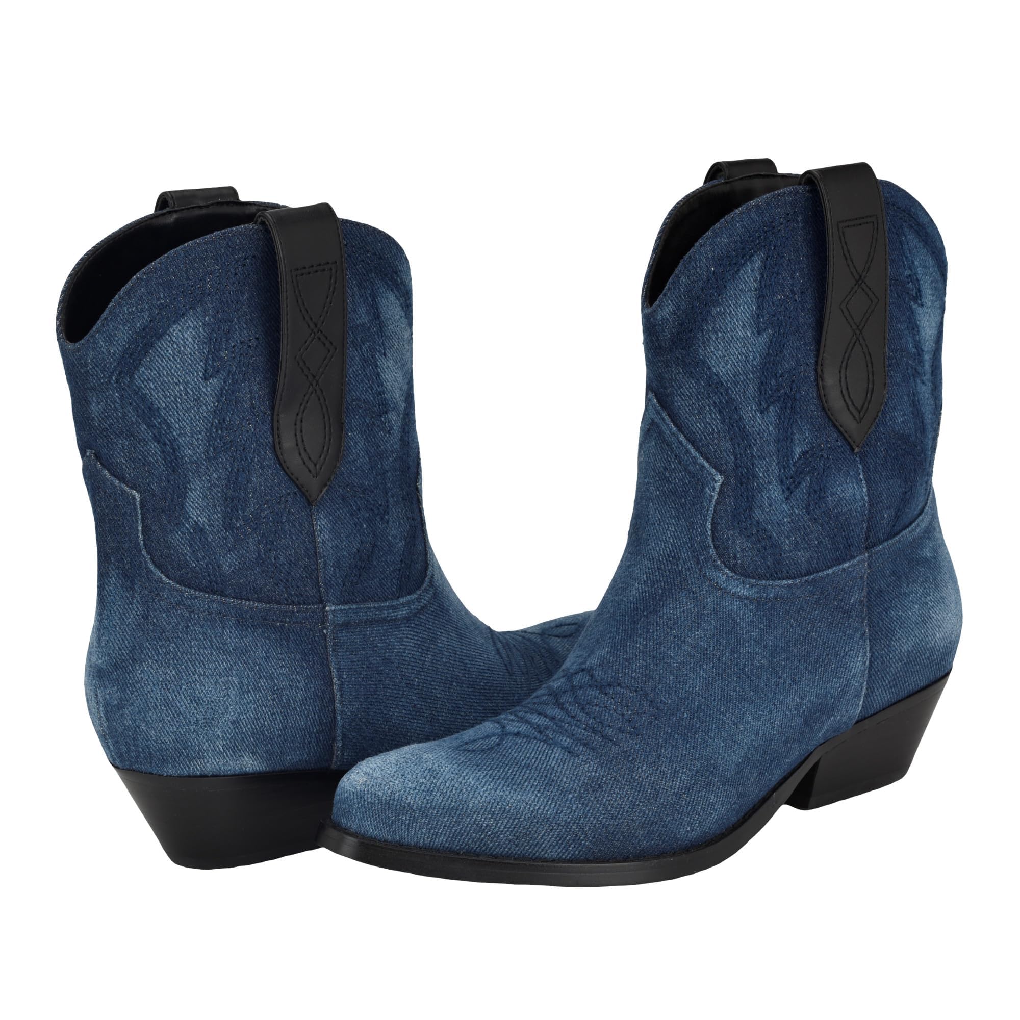 GUESS Women's Ginette Ankle Boot, Blue Denim 420, 4 UK