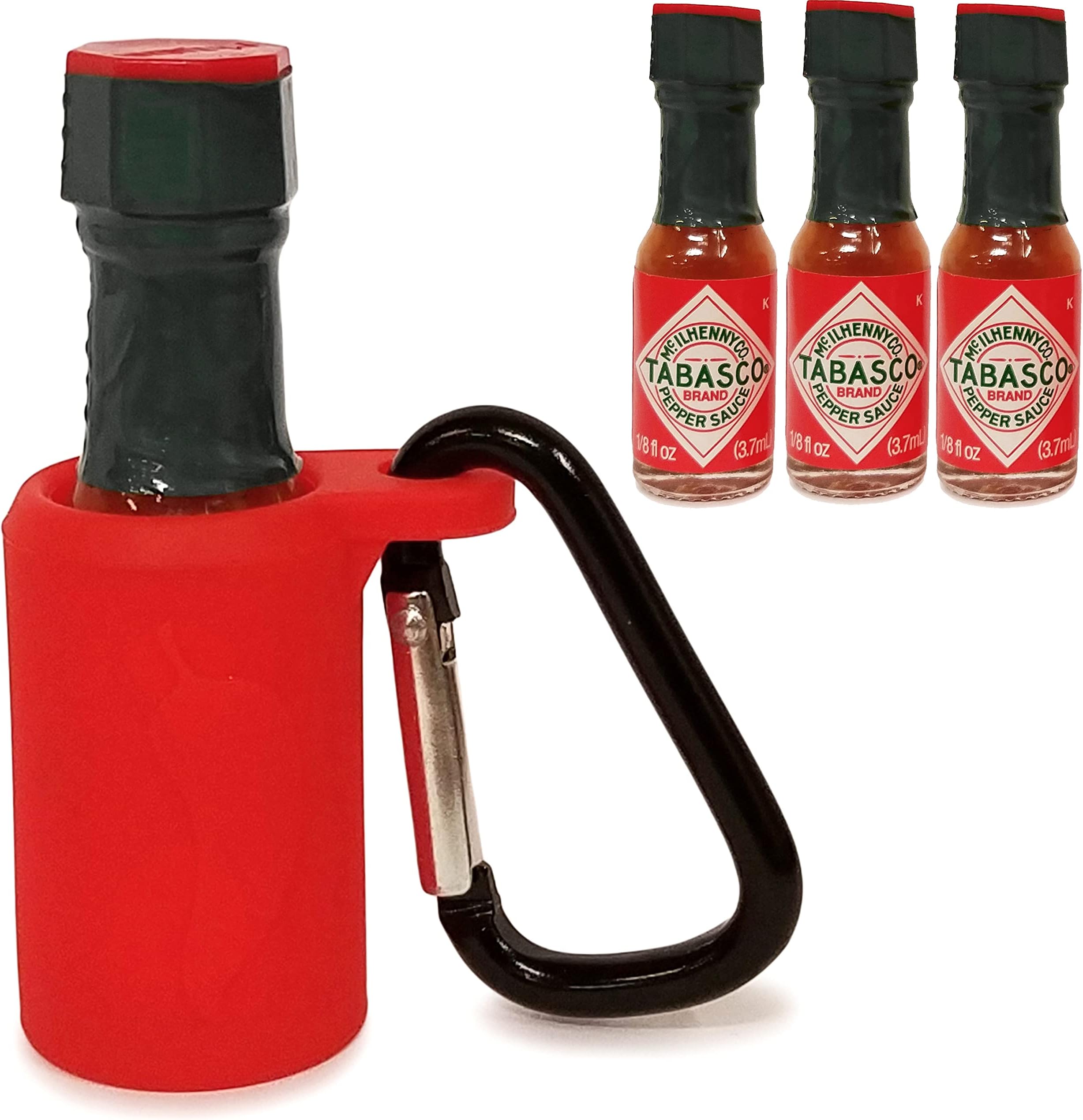 Hot Sauce Keychain With 3 Miniature Bottle of Authentic