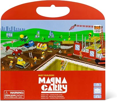 Tiger Tribe M knat sl  Set Busy Builders Magna Carry 25x25 cm 3 Ya  ve  st