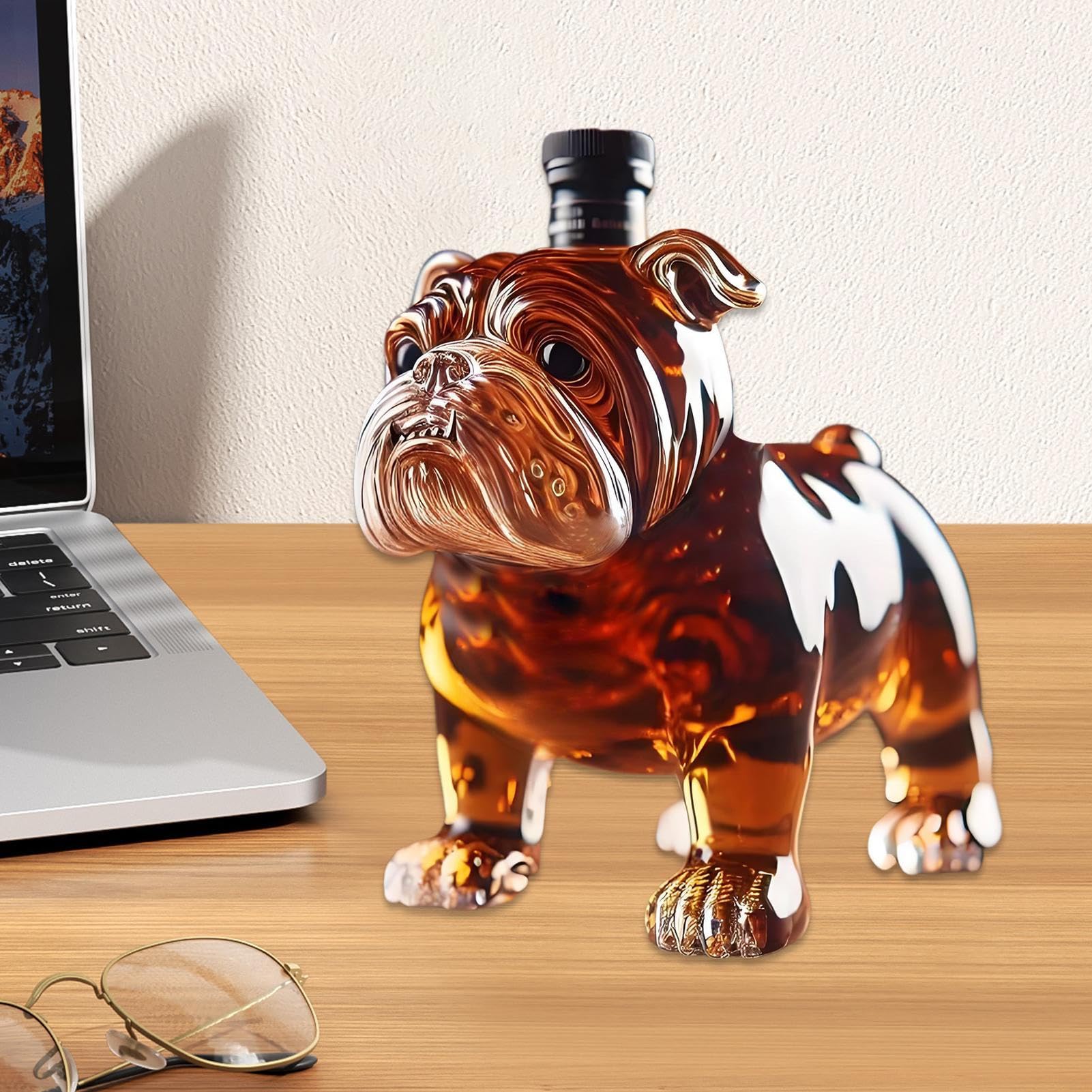 Amazon.co.jp: ブルドッグウイスキーデカンター|犬のデカンタ、犬の