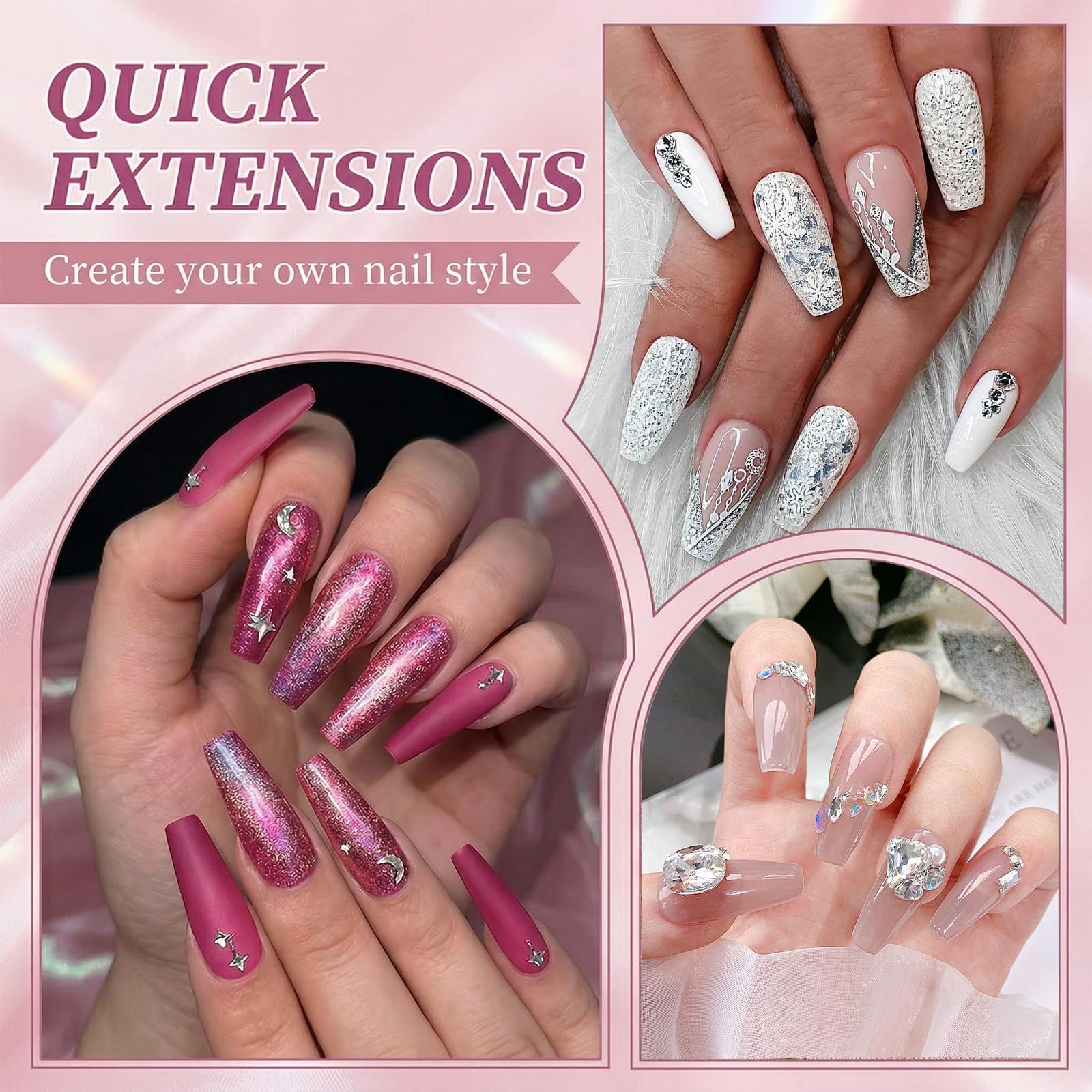 180 sztuk foremki do paznokci Sandwich Dual Nail Form, Dual Tips z 15 rozmiarami & 3 liniami prowadzącymi, szablon do przedłużania paznokci do poliżelu, poliżelowe tipsy do przedłużania w