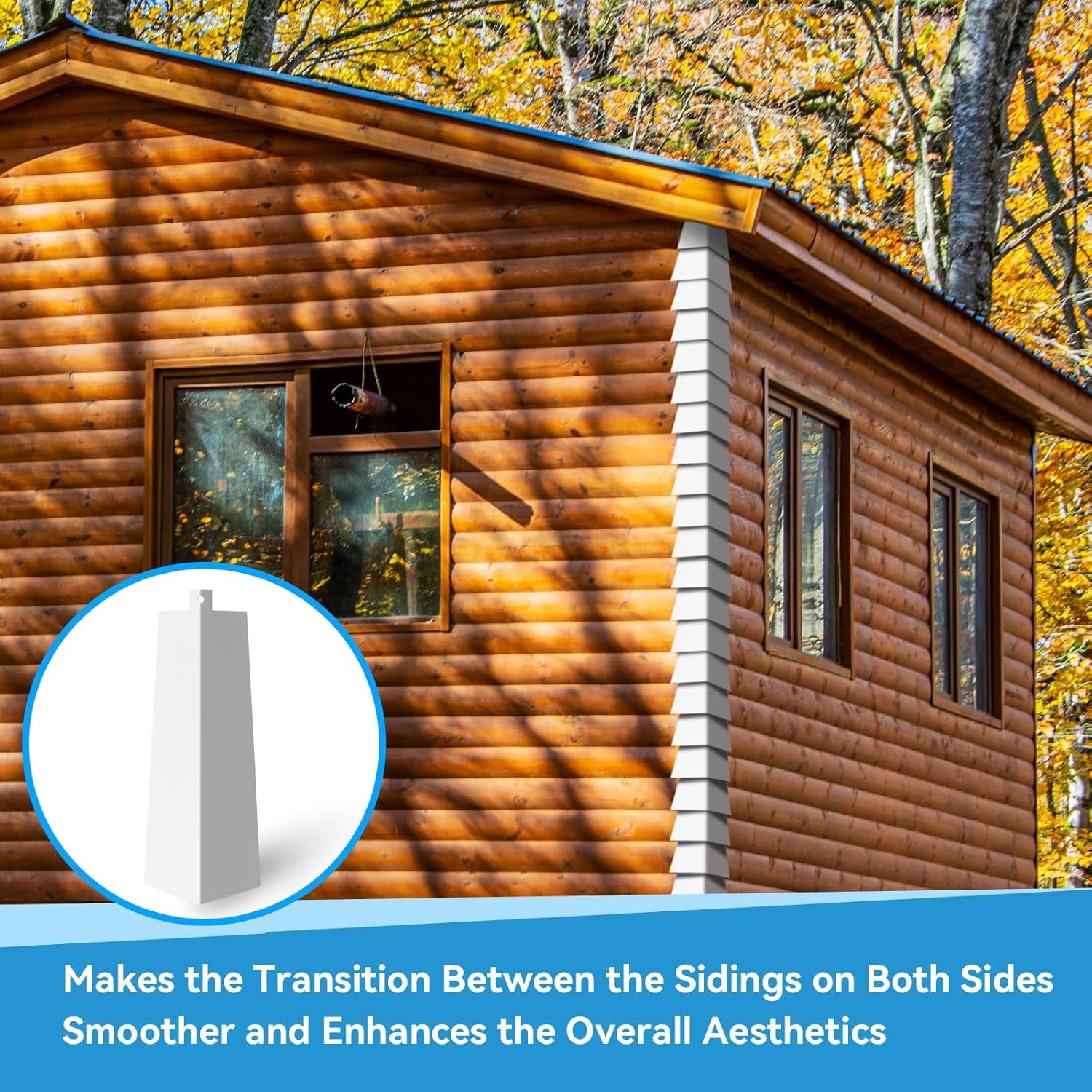 16 Pcs Aluminum Siding Corners 8 Inch Outside White Corner Caps Smooth Siding Trim, Metal Nails Included for Mobile Home House Exterior