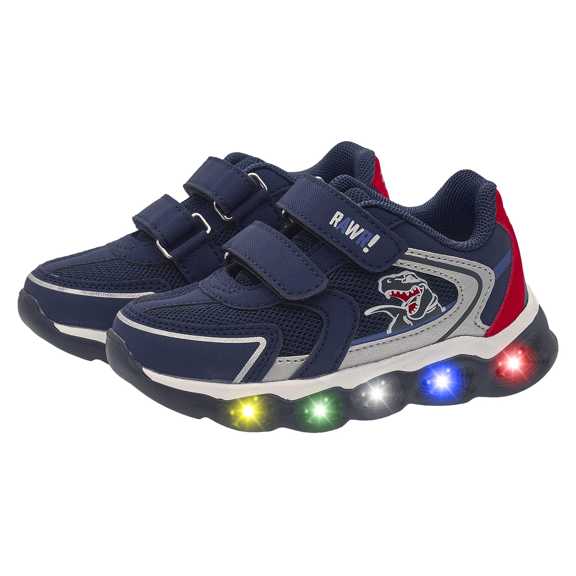 Chicco Sneakers con Luci nella Suola e Doppio Velcro, Confortevoli, Leggere, Flessibili e Traspiranti, Sneaker Unisex-Bambini e Ragazzi