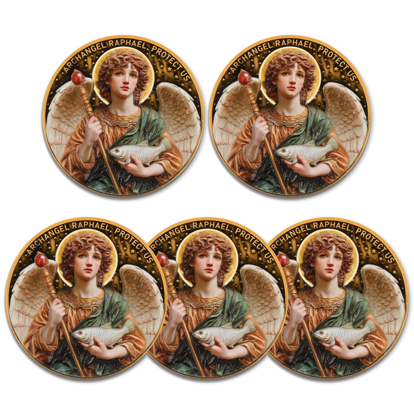 Archangel Gabriel Prayer Coin - Divine Messenger -10 Archangel Gabriel Prayer Coin - Divine Messenger -10
