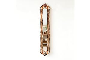 Long Narrow Mirrors for Wall: Hand-Painted Elegance for Any Space