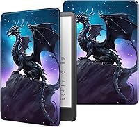 Vista 91 de Funda para Kindle básico de 6 pulgadas (11.ª generación), múltiples ángulos, piel sintética, delgada, con función de encendido y apagado automático