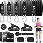 RENRANRING Resistance Bands for Working Out, 150LBS Exercise Bands, Workout Bands, Resistance Bands Set with Handles for Men Women, Legs Ankle Straps