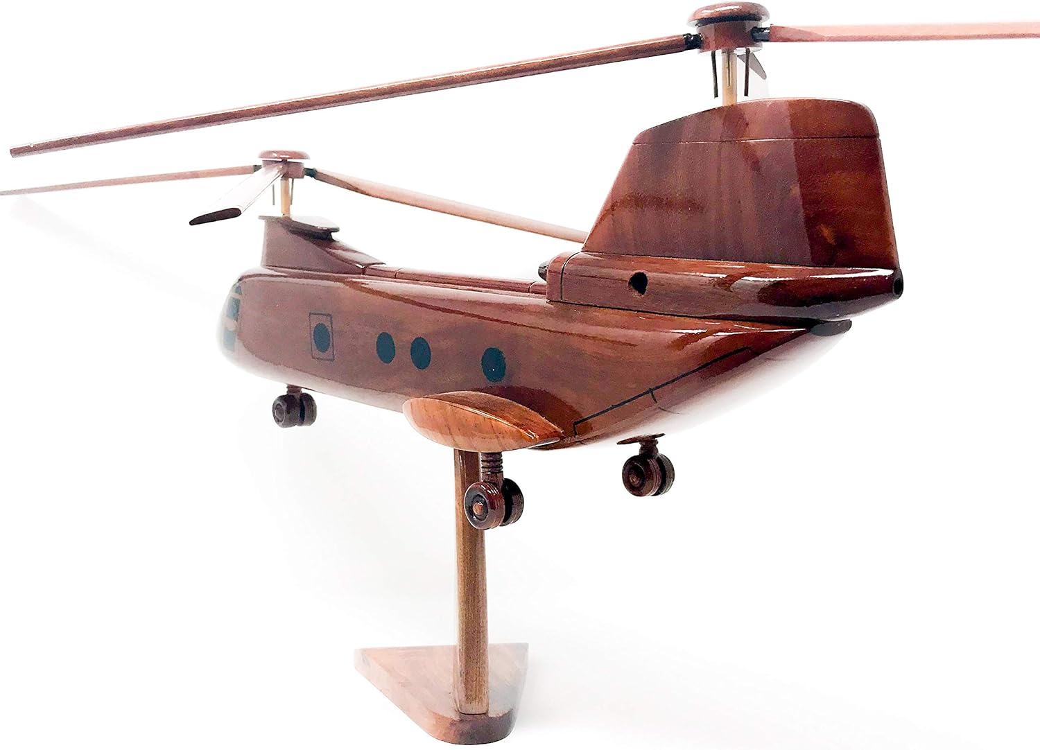 CH46 Seaknight Helicopter Wood Model