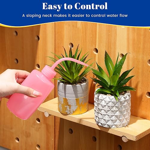 Miniatura 3 de Dandat 24 botellas para apretar tatuajes, 8.5 fl oz8.5 onzas, botella de lavado de laboratorio de plástico colorido de seguridad para agua, enjuague