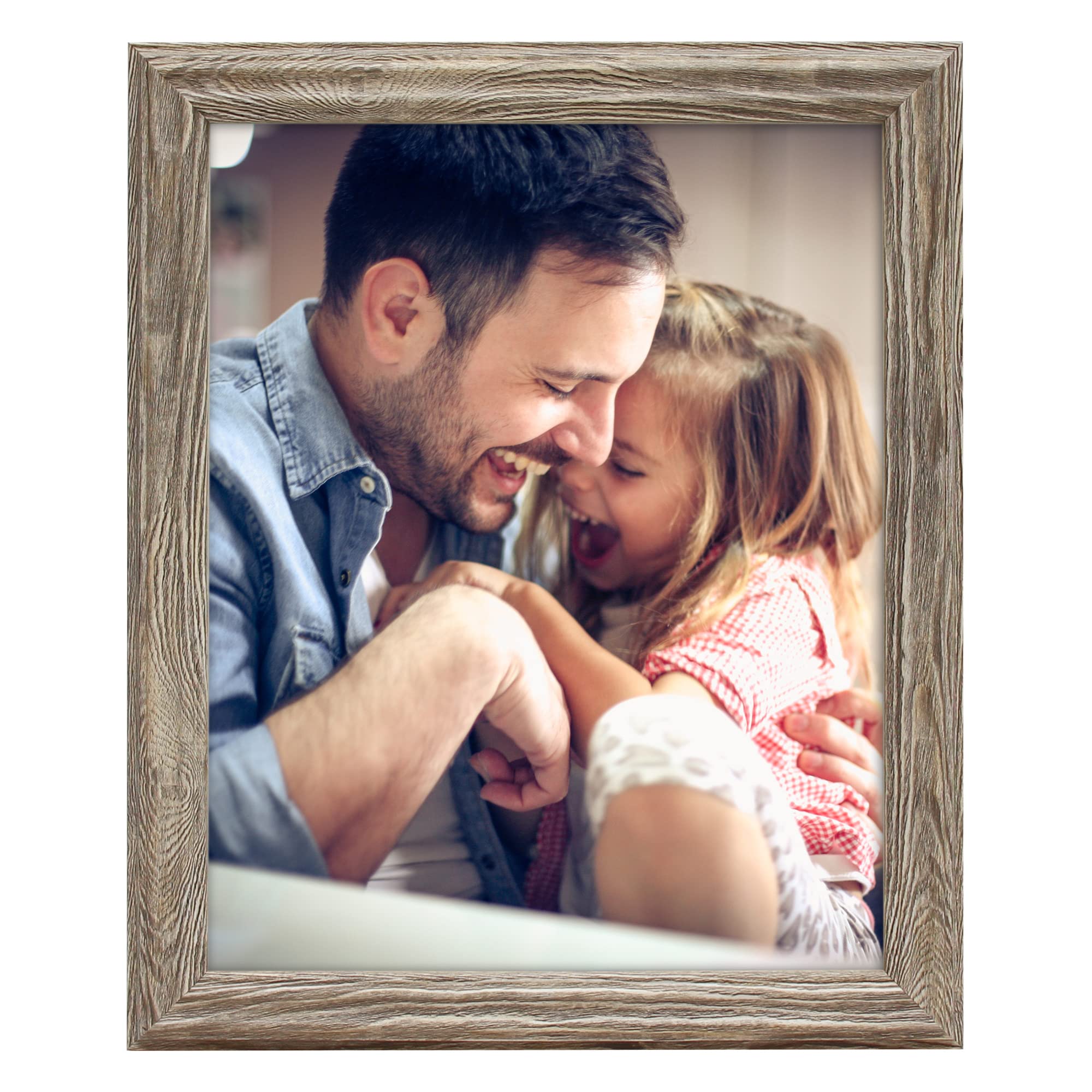 MIMOSA MOMENTSMIMOSA MOMENTS Cottage Picture Frame (Rubber Wood Texture, 8x10)