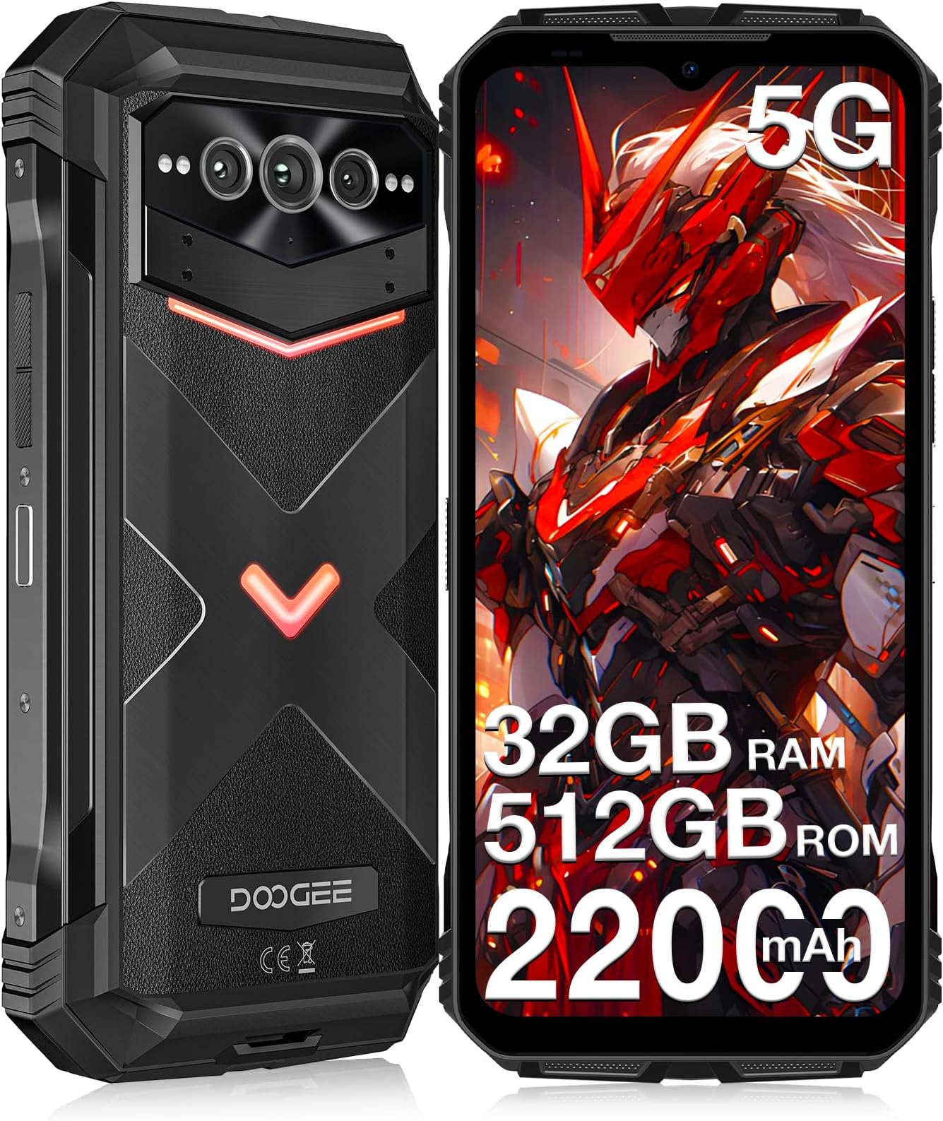 Amazon.com: DOOGEE V MAX Pro(2025) 5G Rugged Phone,22000mAh,32GB+512GB ...