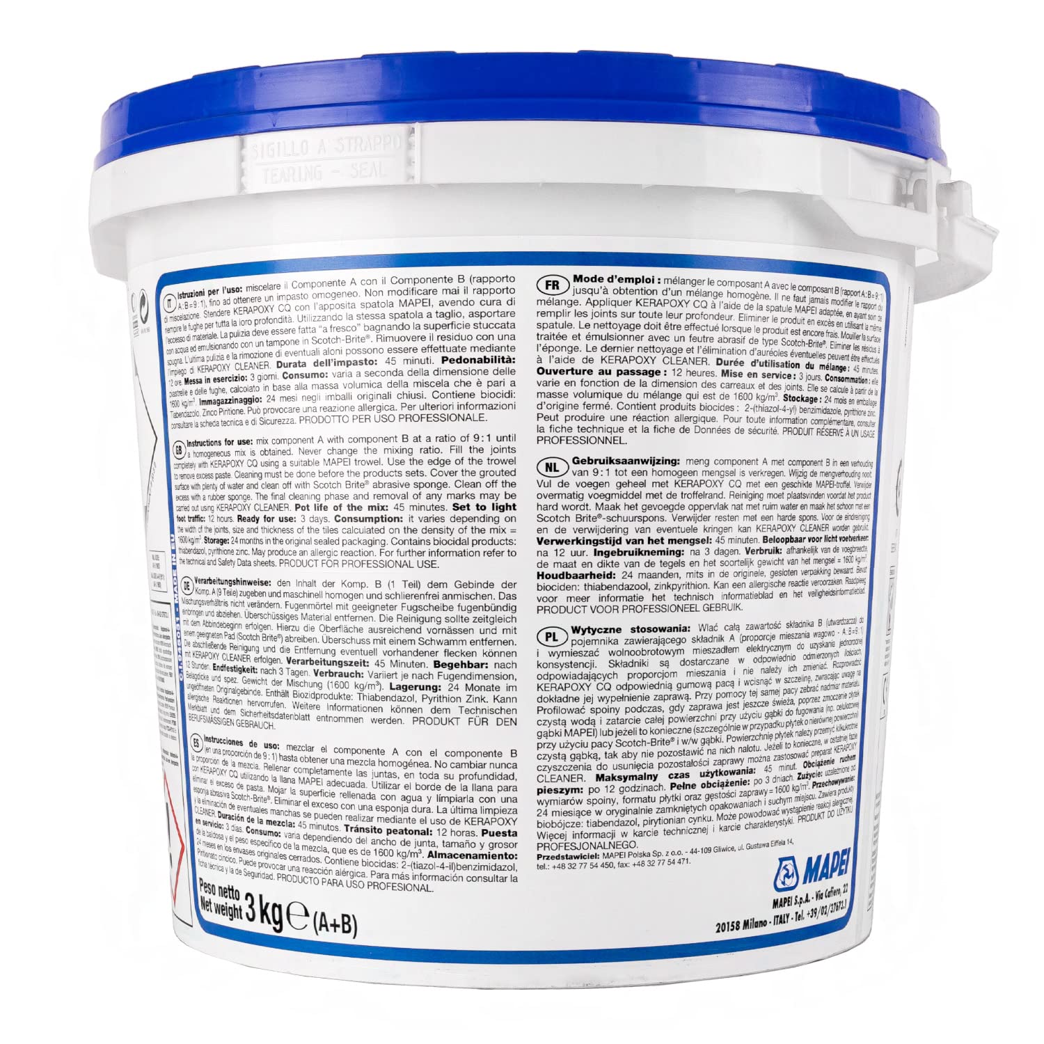 MAPEI Kerapoxy CQ Epoxidharz Fugenmörtel 3 kg 113 zementgrau