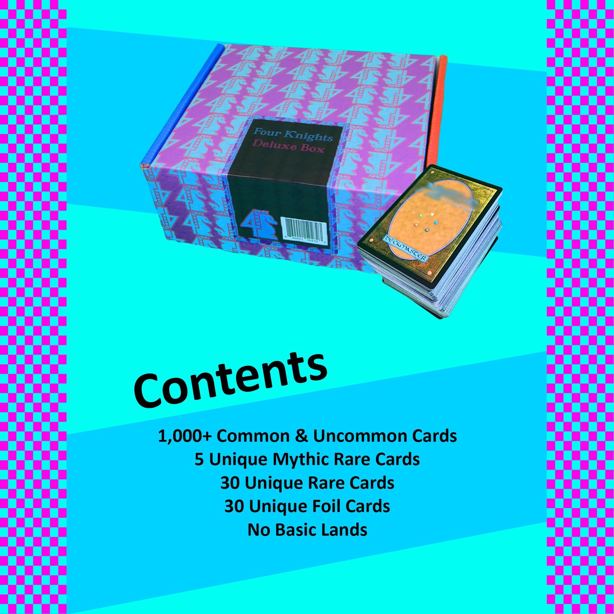 Four Knights MTG Deluxe Box - 1000+ Karten mit Mythiken, Rares und Folien | Enthält 30 Rares, 30 Folien und 5 mythische Rares; limitierte Duplikate und keine Grundländer.