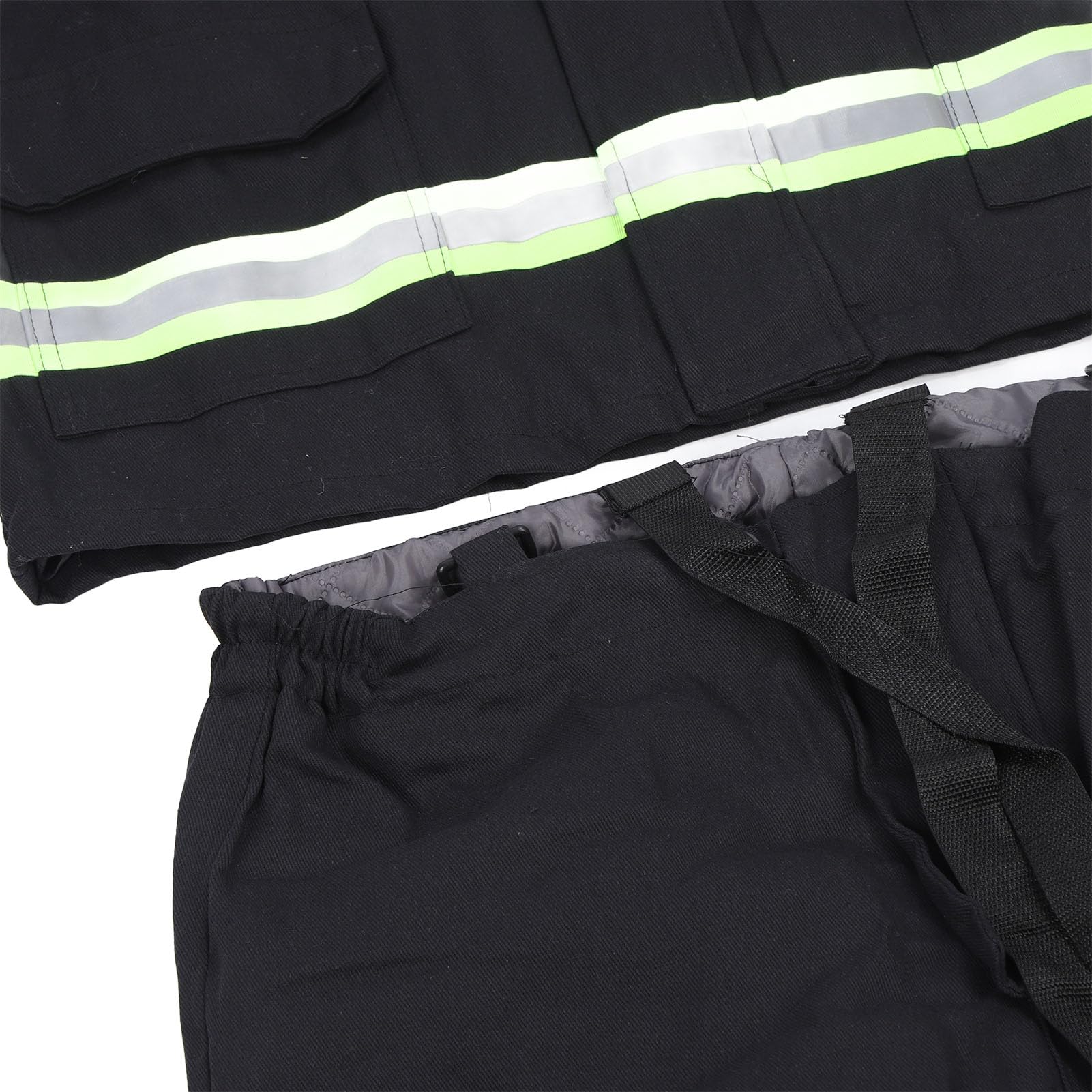 Eujgoov Traje de Seguridad Ignífugo Traje de Ropa de Seguridad Nylon de Algodón Ignífugo con Grifos Reflectantes