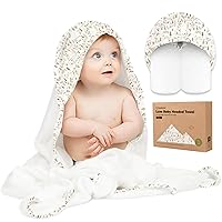 Vista 1 de KeaBabies Toalla de bebé con capucha para recién nacido - Viscosa derivada de bambú, toallas de baño grandes para bebé con capucha para niños