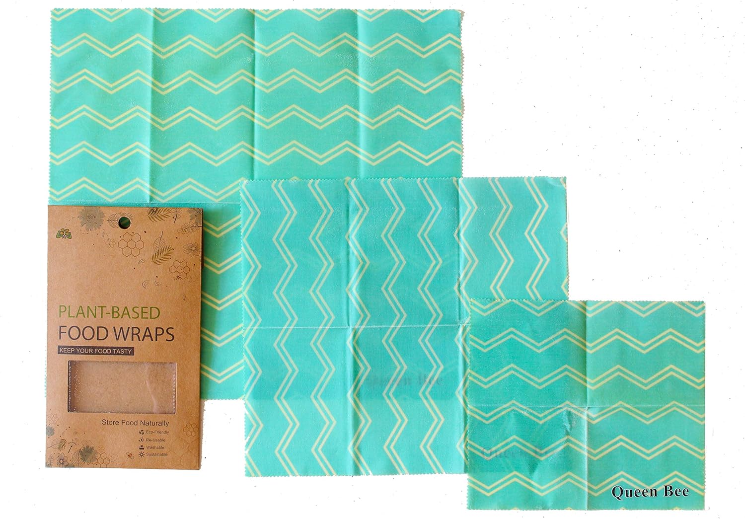 Food Wraps 100 Plant Based Assorted 3 Pack. 11 inches by