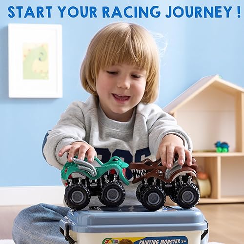 Miniatura 7 de JOYIN Kit de manualidades para niños, construye y pinta tu propio auto monstruo de arte y manualidades, juego de juguetes para hacer tu propio