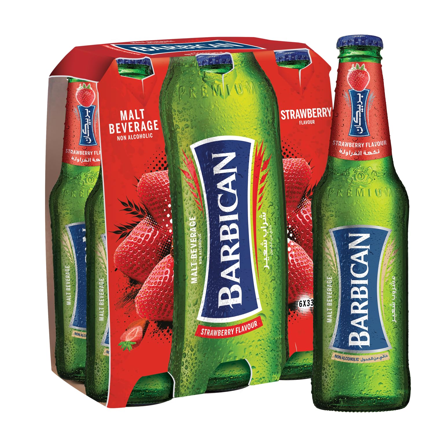 Barbican Strawberry Non Alcoholic Malt Beverage 6 x 330ml