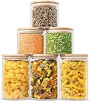 Vista 8 de Botes de vidrio Urban Green con tapas herméticas, juego de botes de vidrio herméticos, contenedores grandes de almacenamiento de alimentos con tapas