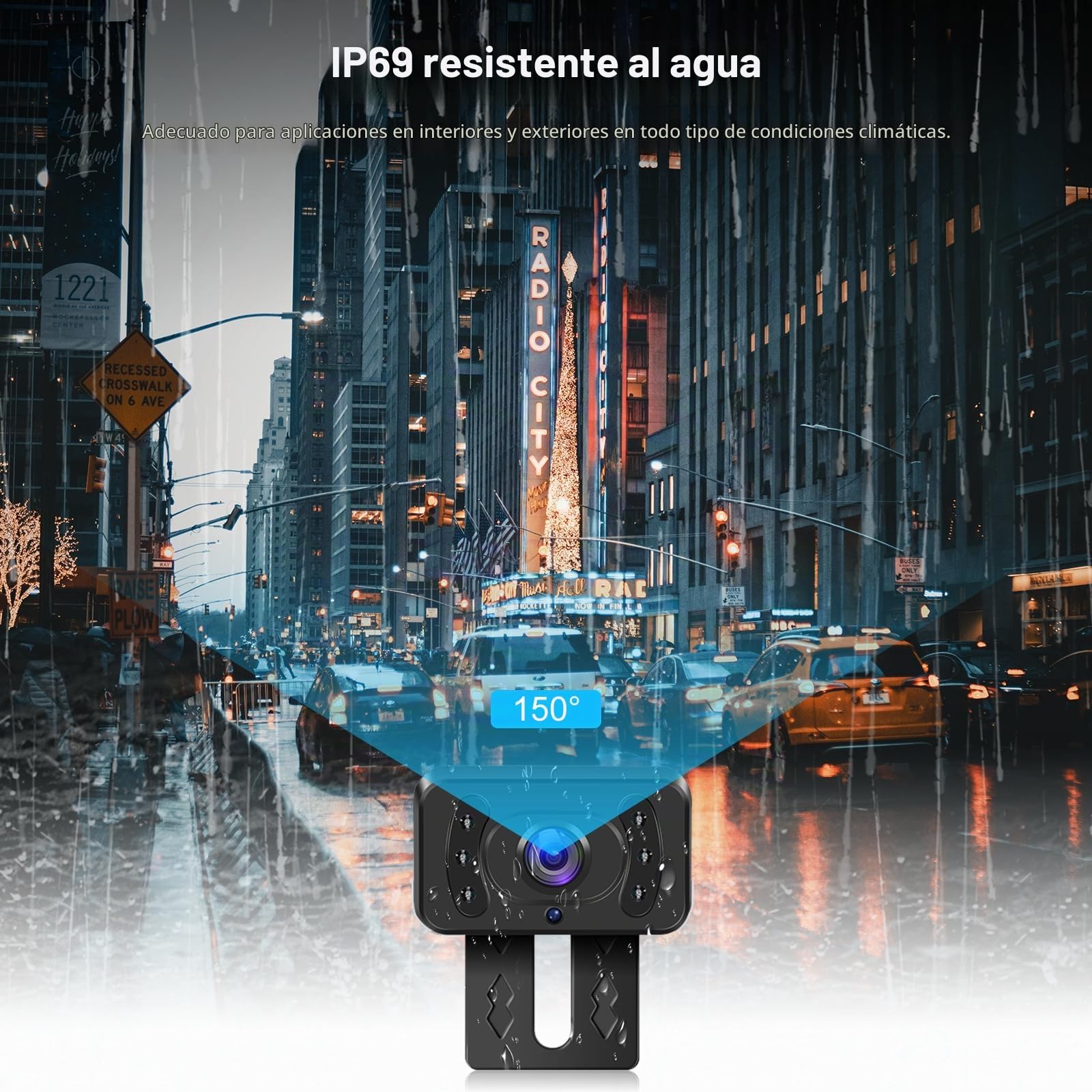 Hodozzy Cámara Marcha Atrás Digital Inalámbrica con Monitor IPS de 5 Pulgadas y Cámara AHD, Cámara Visión Trasera Inalámbrica de Visión Nocturna Impermeable IP69 Cámara Trasera 12V para Coche