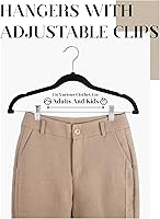 Vista 4 de Cozymood Perchas de Terciopelo para Pantalones 36 Paquetes Perchas Ultra Delgadas con Clips Perchas Antideslizantes de Terciopelo para Faldas que