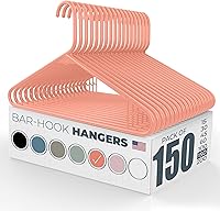 Vista 45 de Perchas de plástico fuertes hechas en Estados Unidos a granel, 20, 30, 50, 100 unidades, disponibles, para ropa de lavandería, perchas de plástico