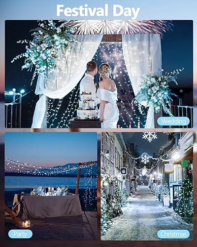 Vista 6 de Upgraded 99FT 300 LED Christmas Lights Outdoor & Indoor, Memory Function & Timer & 8 Modes, Mini Green Wire Waterproof Fairy Lights for Christmas