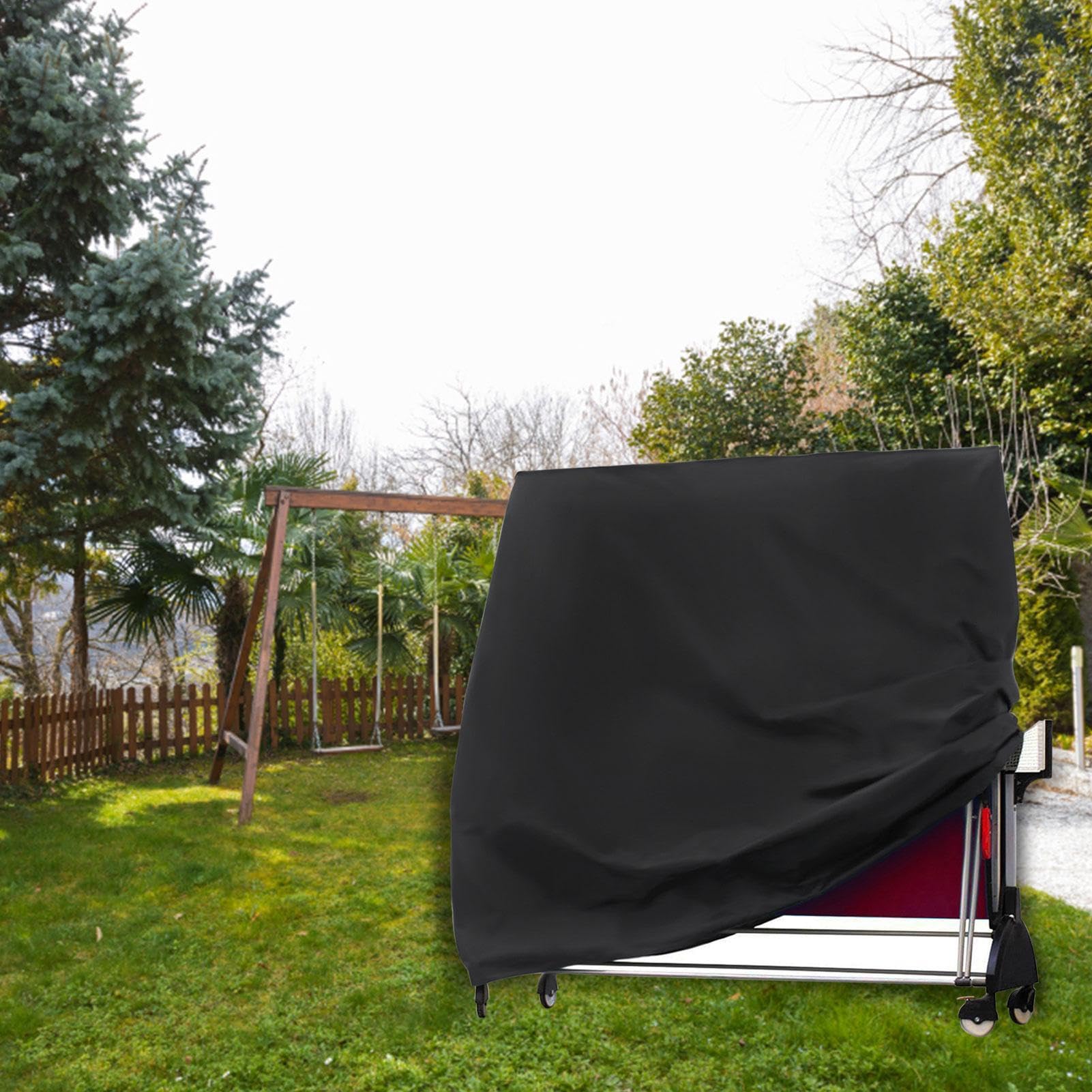 Protezione per tavolo da pong, protezione per tavolo da pong da interni, 160 x 70 x 180 cm, impermeabile, anti-UV, antivento, design con coulisse per i giorni di pioggia | 160 x 70 x 180 cm, impermeabile, anti-UV, antivento, design con coulisse per i gior