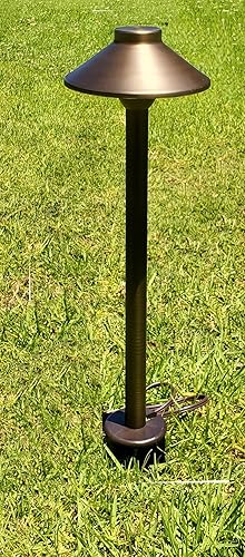 Miniatura 5 de Ironsmith Lighting Products Estaca de tierra de 9 pulgadas con rosca NPT de latón macizo de 0.5 pulgadas y cable lateral para una fácil instalación,