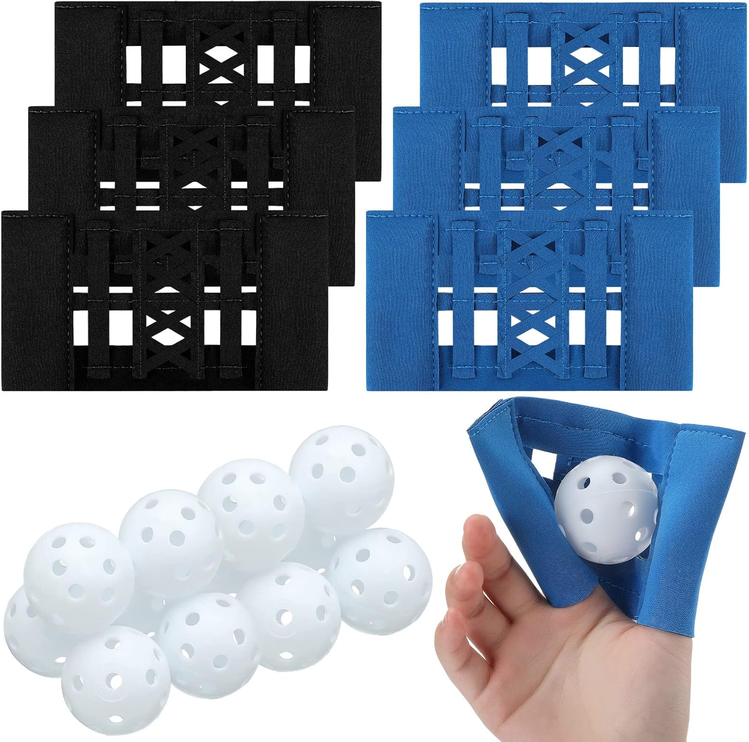 18 Pcs Baseball Training Glove Set Including 6 Pcs Training Glove for Baseball