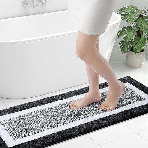 Miniatura 76 de OLANLY - Alfombras de baño de 30x20, tapete de baño extra suave y absorbente de microfibra, antideslizante, lavable a máquina, secado rápido, Azul