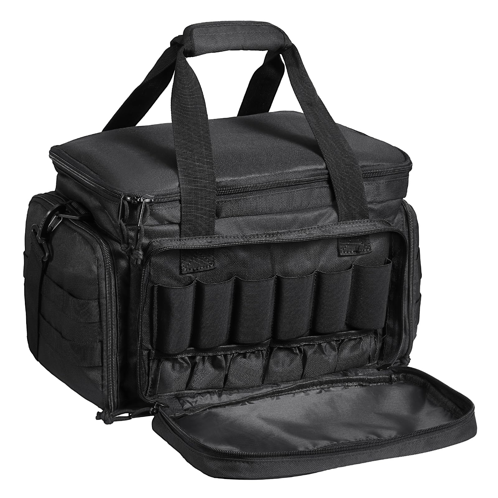 VEVOR Custodia Morbida per Pistola Capienza 4 pistole, Custodia Borsa per Pistola con 3 Pannelli Rimovibili 6 Caricatori, Custodia per Armi da Fuoco, Borsa per Pistola di Caccia all'Aperto