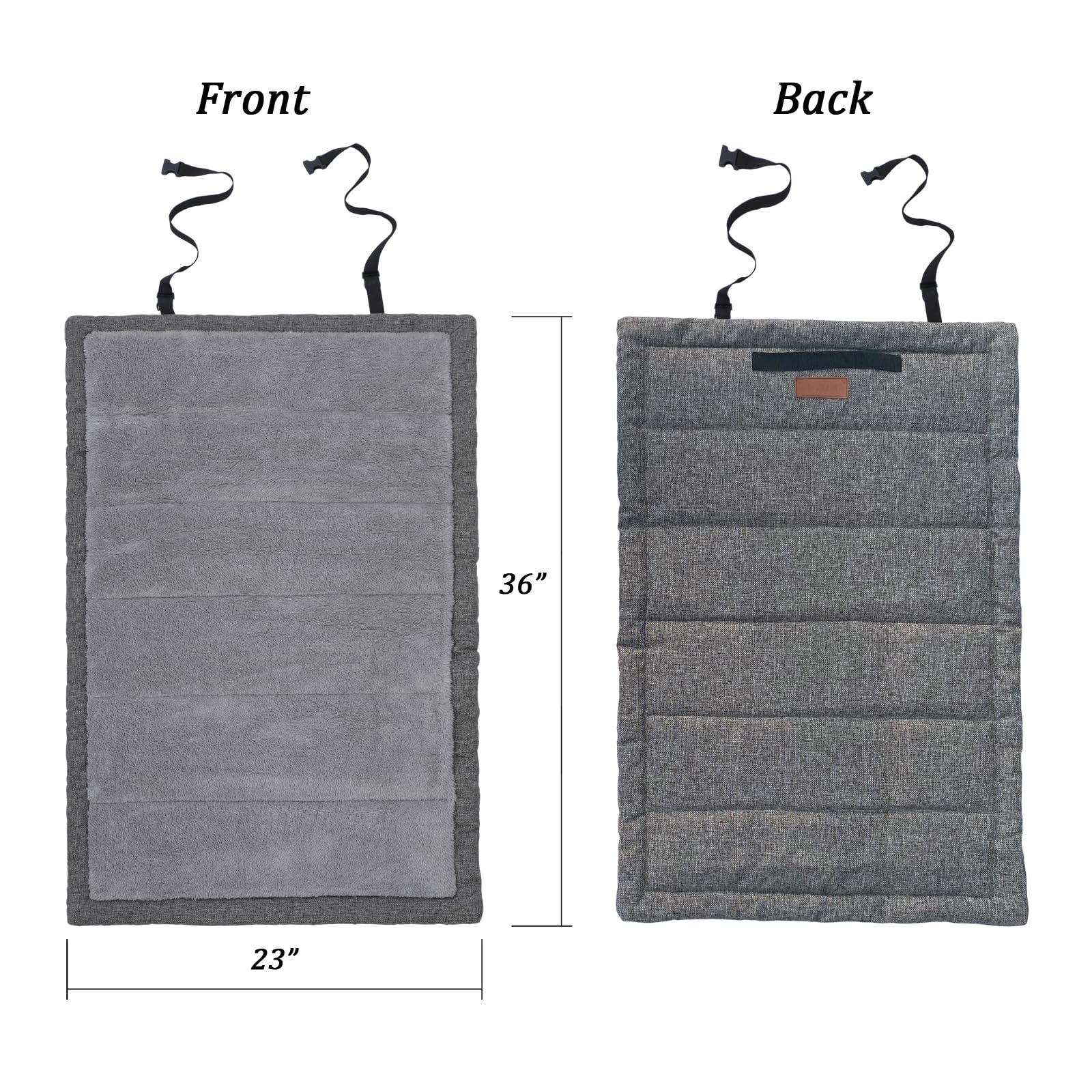 Rollup Cama para perros al aire libre, colchonetas de viaje para perros medianos y grandes, portátil, plegable, lavable a máquina, accesorios para mascotas para máxima comodidad, 36 x 23 pulgadas,