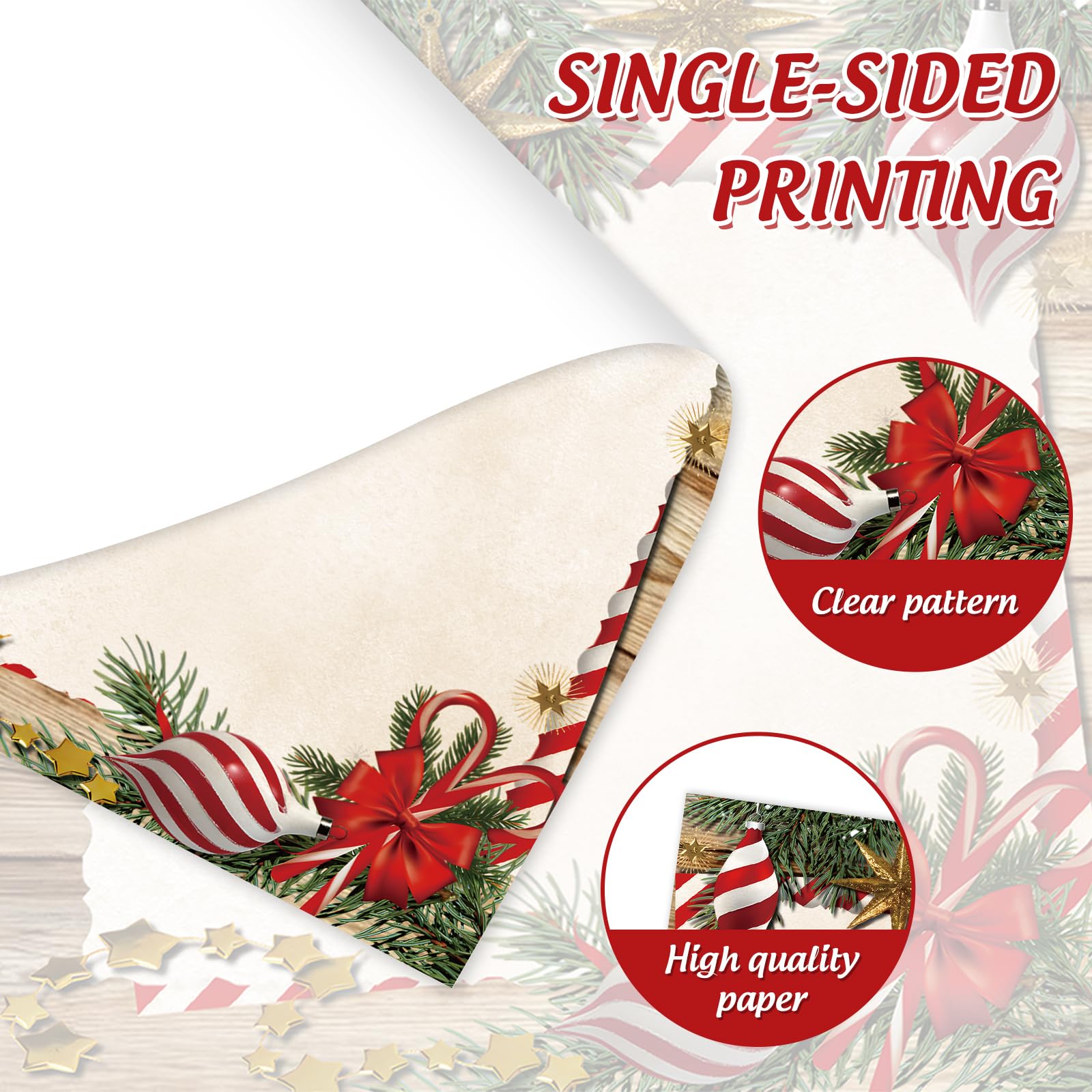 AnyDesign 60Pcs Winter Stationery Paper Cute Christmas Snowman