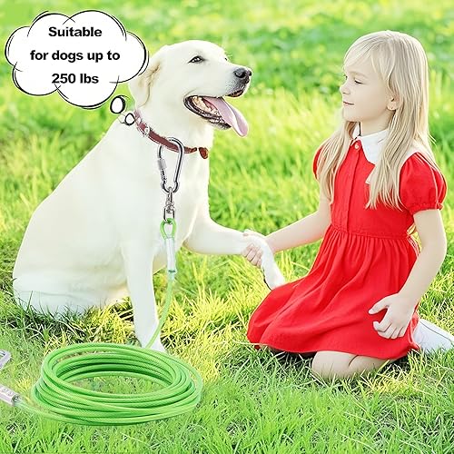 Miniatura 8 de Cable de amarre para perros de hasta 125250 libras, correas y cadenas de 10203050 pies de largo, cable de pasillo para perros pequeños y grandes,