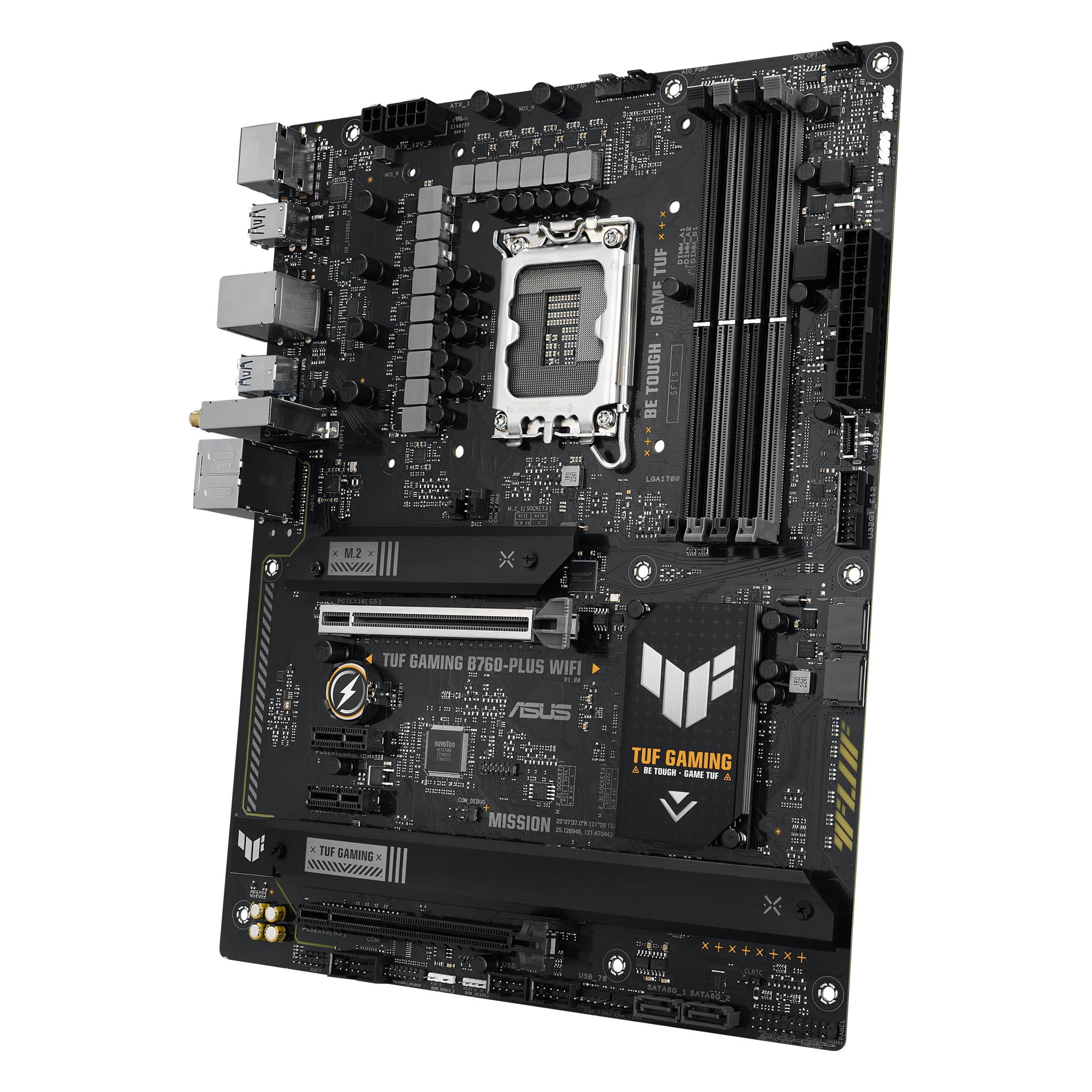 ASUS TUF Gaming B760-PLUS WiFi Mainboard Sockel Intel LGA 1700 (Intel B760, ATX, DDR5 Speicher, PCIe 5.0, 2X M.2, WiFi6, Thunderbolt 4, Aura Sync)