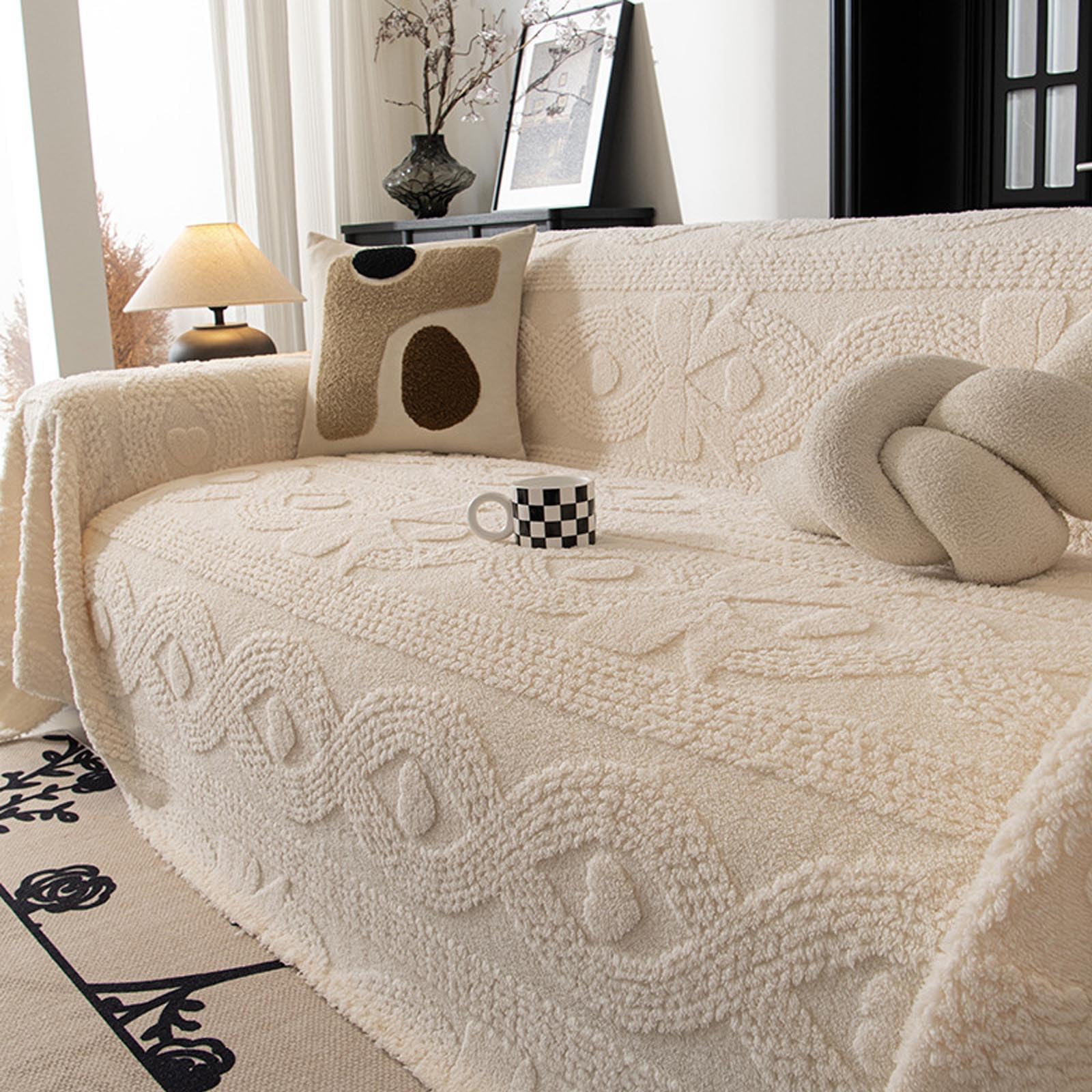 Couvercle de canapé velours coton soft shu 180x360cm protecteur