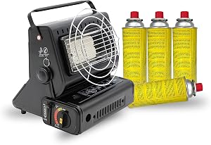 Calefactor de gas 2 en 1 con función de cocina