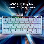 ASUS ROG Falchion Ace 75 HE Wired Analog/Hall Effect Gaming Keyboard – 75% TKL, USB, Hot Swappable HFX V2 Magnetic Switch, Rapid Trigger, 8KHz Polling, PBT Keycap, Carry Case, Web-based Config - White