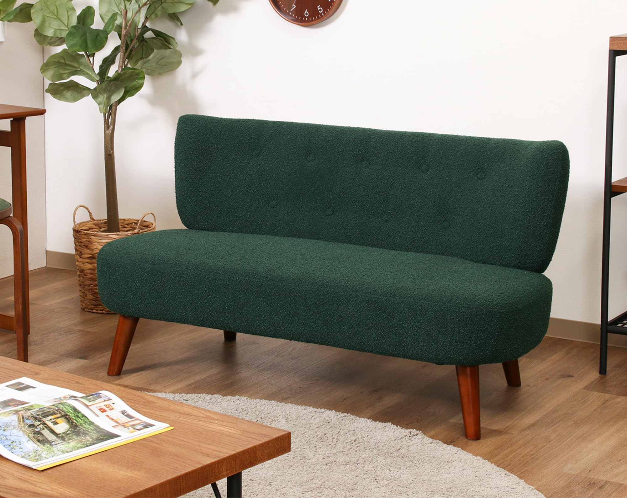 Amazon.co.jp: 不二貿易 ソファ 2人掛け ローソファ ファブリック