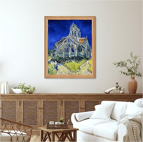 Miniatura 125 de A&T ARTWORK The Starry Night de Vincent Van Gogh. Tamaño del marco: 36 x 30 pulgadas, tamaño de la imagen: 30 x 24 pulgadas, reproducciones clásicas